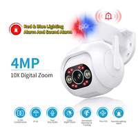 PT304 4MP WiFi Human Detection Tracking Camera with Blue Red Lights Sound Alarm Intelligent Dual Light Night Vision H.265