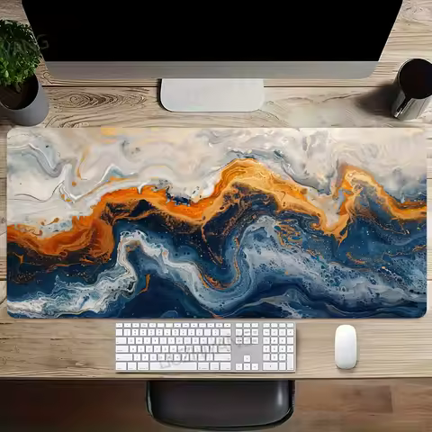 XXL Strata Liquid Mouse Pad Office PC Sea Beach Gamer Cabinet Desk Mat Laptop Gaming Accessories Keyboard Rug 900x400 Mousepad