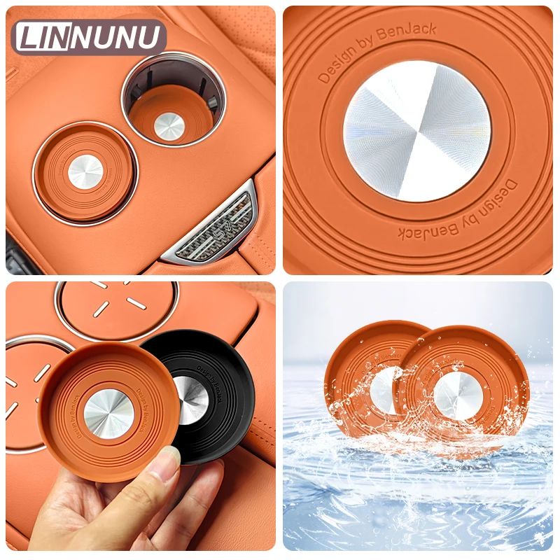 Linnunu for Deepal S07 L07 Sl03 2025 Car Central Control Water Cup Silicone Pad Interior Modification Accessories Products Mats