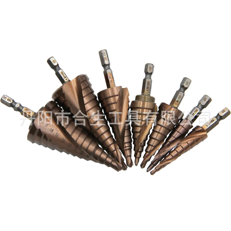 M35 Step Drill Bit Set Cobalt Multiple Hole Cobalt Conical Carbide Drill Perforator Hole Cutter Tool Stainless Steel Hole Opener