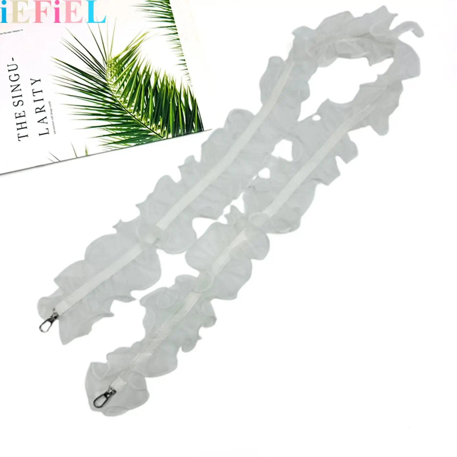 

Replaceable Outdoor Neck Hanging Ruffle Strap Smartphone Shoulder Tulle Hanging for Women Cute Accessories