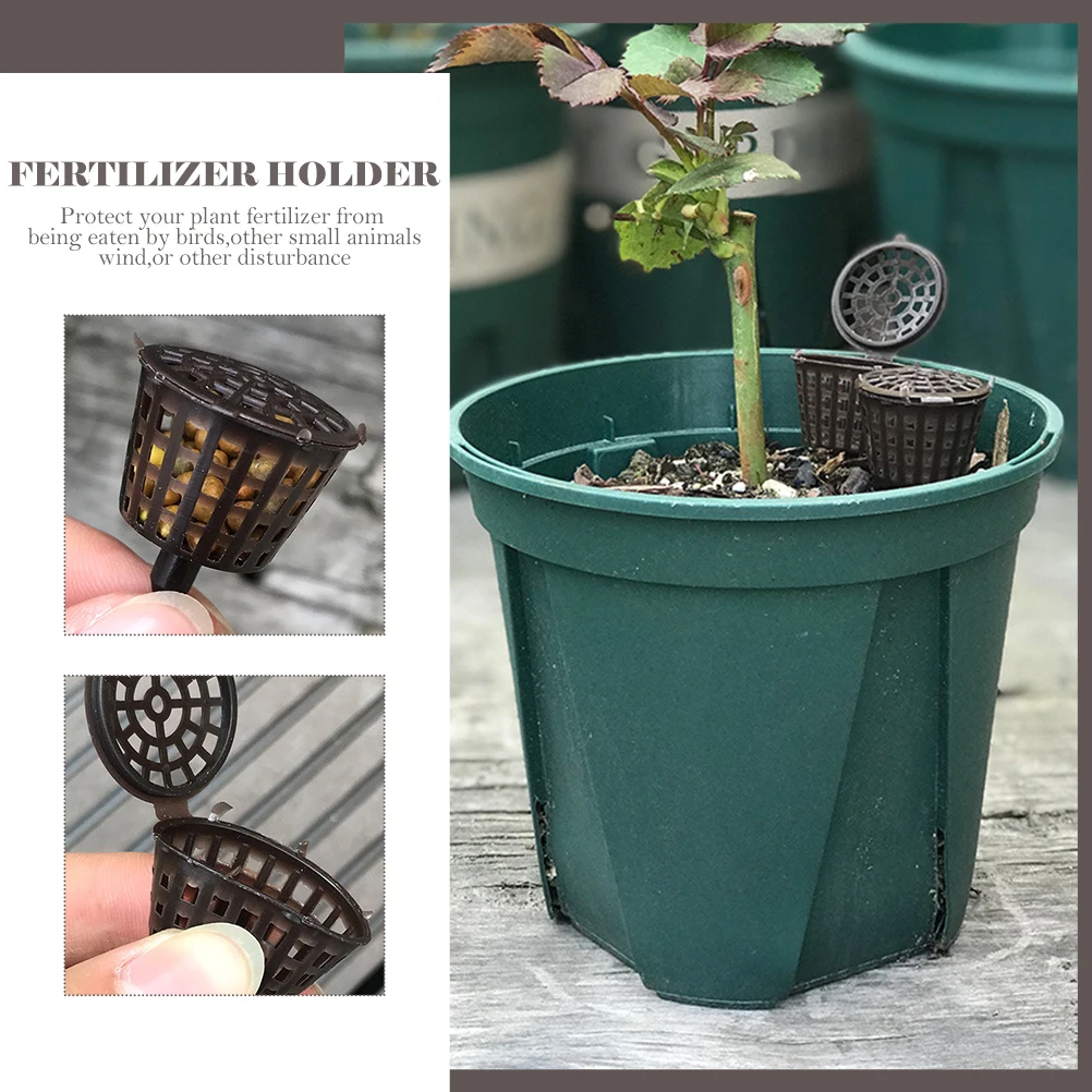 

20 pcs Fertilizer Box Plastic Bonsai Fertilization Container Garden Planting Protection Cover Wind Loss Durable Gardening