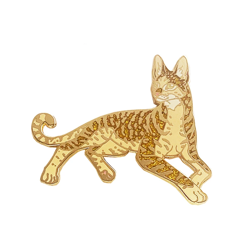 Supplier Cartoon Handsome Leopard Lapel Pin Wholesale Quality Beautiful Gold Colour Cool Animal Leopard Hard Enamel Zinc Alloy