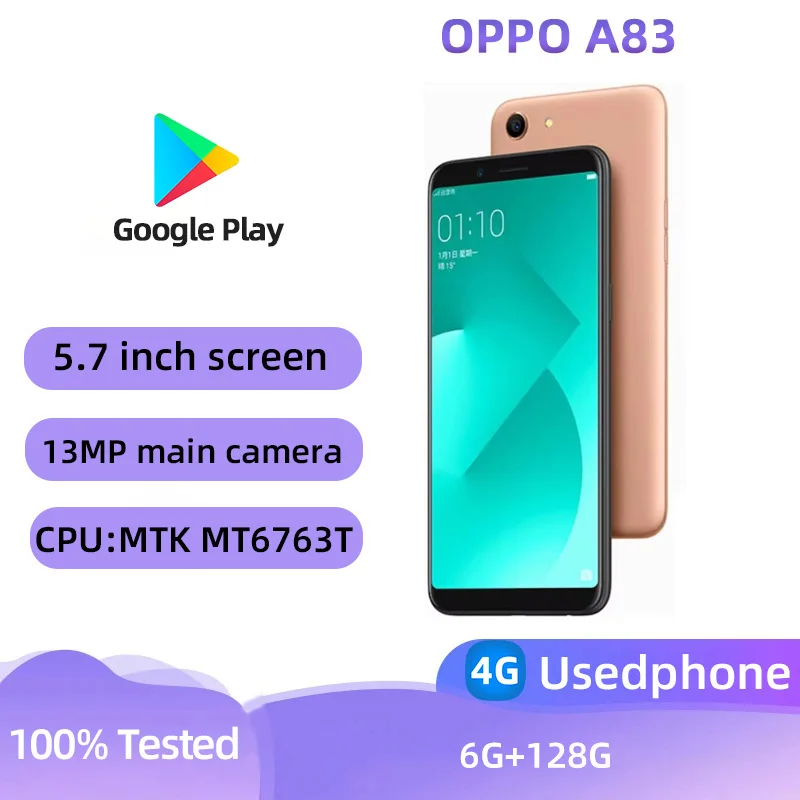 OPPO A83 4G Смартфон Процессор MediaTek Helio P23 MT6763T 6,5 дюймов 3180 мАч 13 МП Камеры Android Б/у Телефон OPPO A83 4G Смартфон Процессор MediaTek Helio P23 MT6763T 6,5 дюймов 3180 мАч 13 МП Камеры Android Б/у Телефон