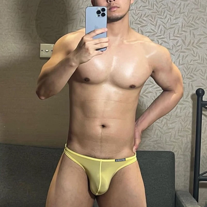 Durchschauen Männer Unterwäsche Männer sexy Slips Jock strap u Beutel Riemen Nylon Mesh Unterhose Homosexuell G-Srting u konvexe Homosexuell Unterwäsche