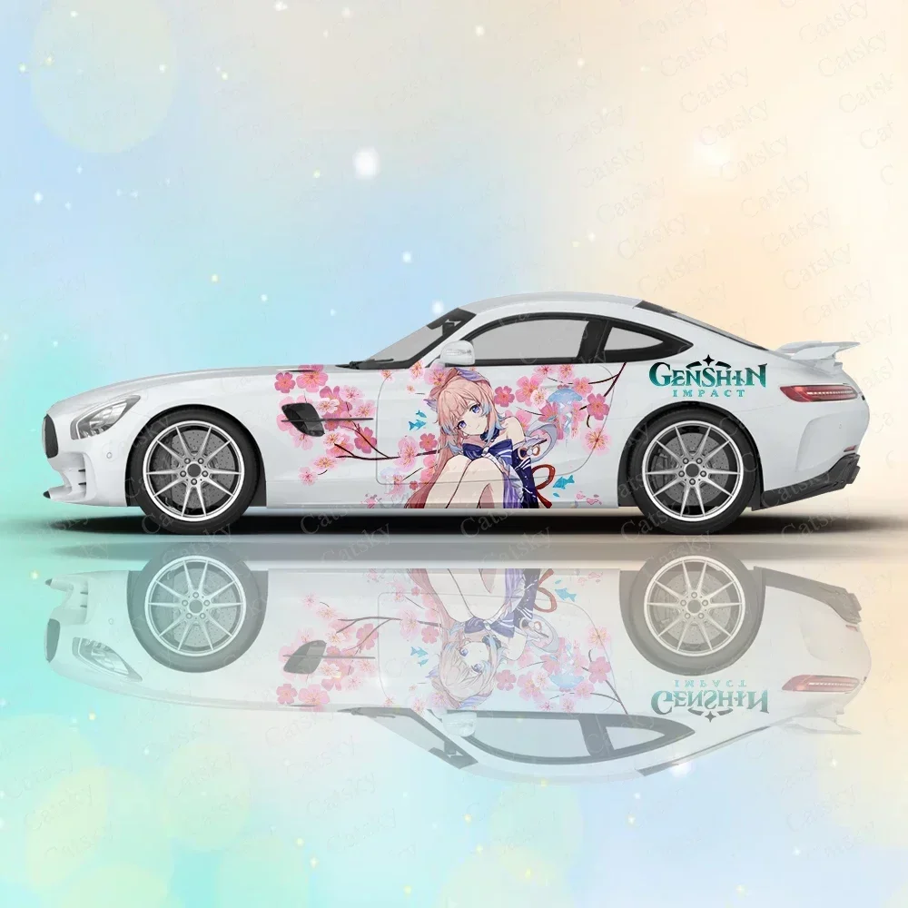 

Аниме наклейки Genshin Impact Girl для кузова автомобиля аниме Itasha виниловая наклейка на автомобиль аниме наклейка на корпус автомобиля для любого автомобиля