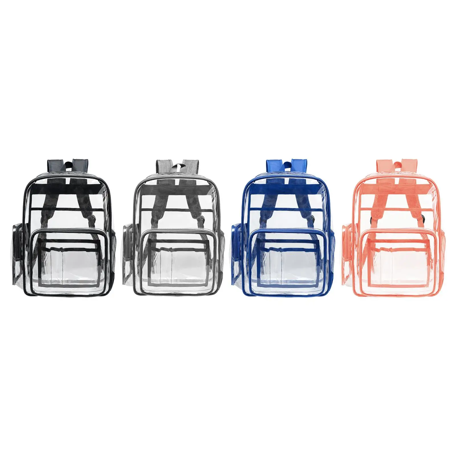 Clear Backpack with Adjustable Strap for Stadium Events PVC Transparent Backpack for Travel Stadium Outdoor College Sports