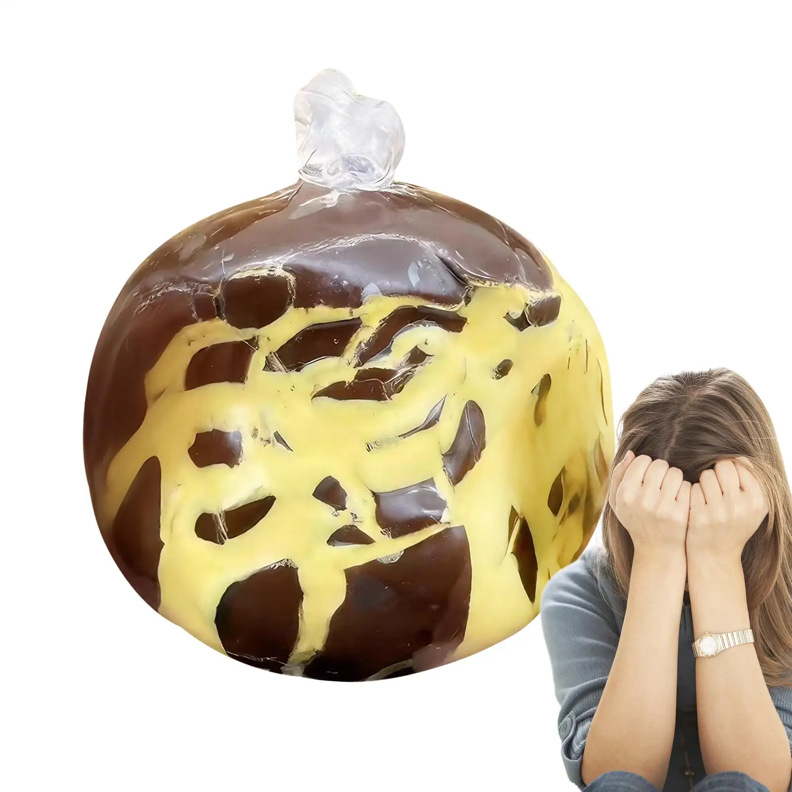 Squeeze Stress Ball Slow Rebound Sensory Game Squeeze Crispy Chocolate Design Ball Fidget Toy For Kids Adults Teens Calming