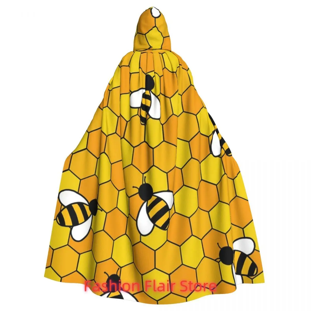 

Длинный плащ с капюшоном Honey Bees, средневековый костюм ведьмы, накидка для косплея, накидка на Хэллоуин, вампир, для взрослых, унисекс