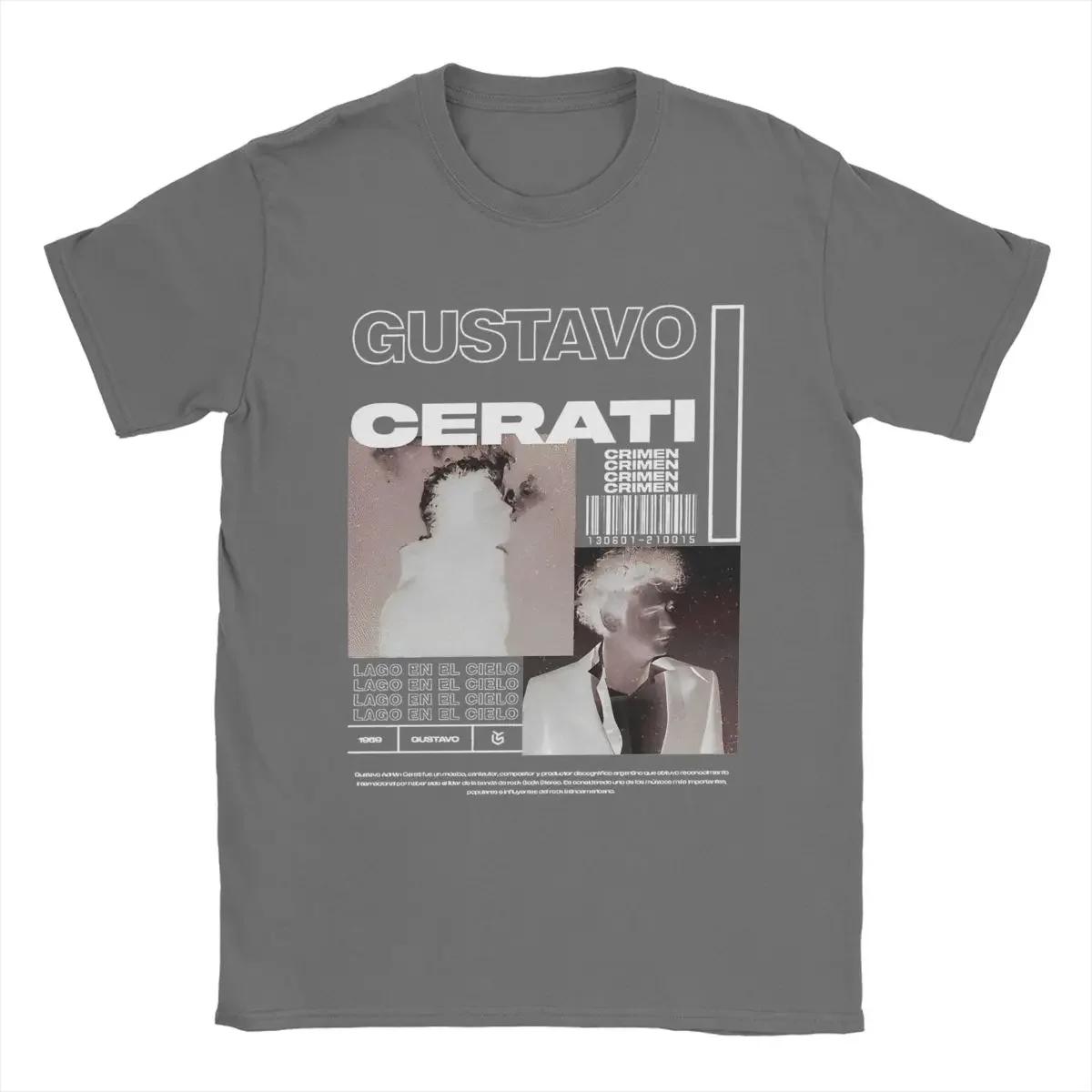 Gustavo Cerati Music Singer Merch T-Shirt for Men Women Funny Pure Cotton Graphic Print Clothing Round Collar harajuku Crewneck