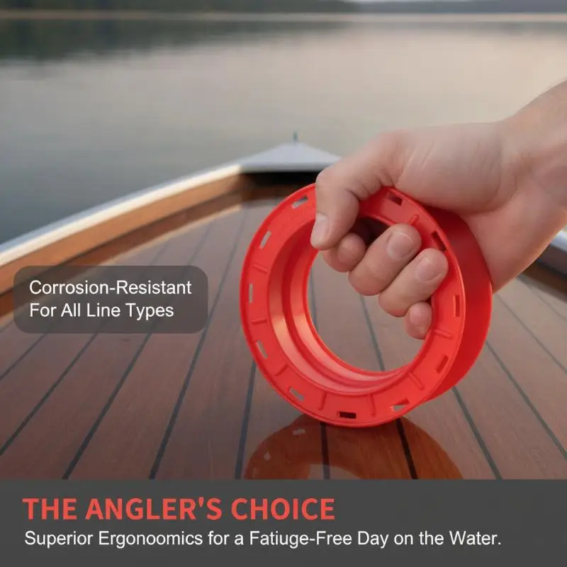 Angelschnur-Aufwickelplatte Handrolle 1 Stück 120x80mm Rutschfester Robuster Ausrüstungshalter für Alle Arten von Angeln und Outdoor-Abenteuern – Detail 5