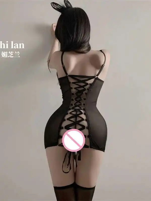 Ropa exótica de moda de verano para mujer, vestido elegante Sexy de estilo europeo y americano con espalda descubierta de malla y perspectiva de Color sólido APZF