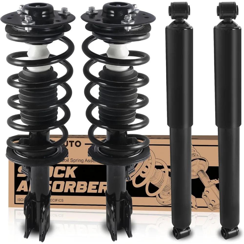 

Front + Rear Strut Shocks Assembly Compatible with 2010 2011 2012 2013 2014 2015 2016 2017 Chevy Equinox GMC Terrain (w/o 19 Inc