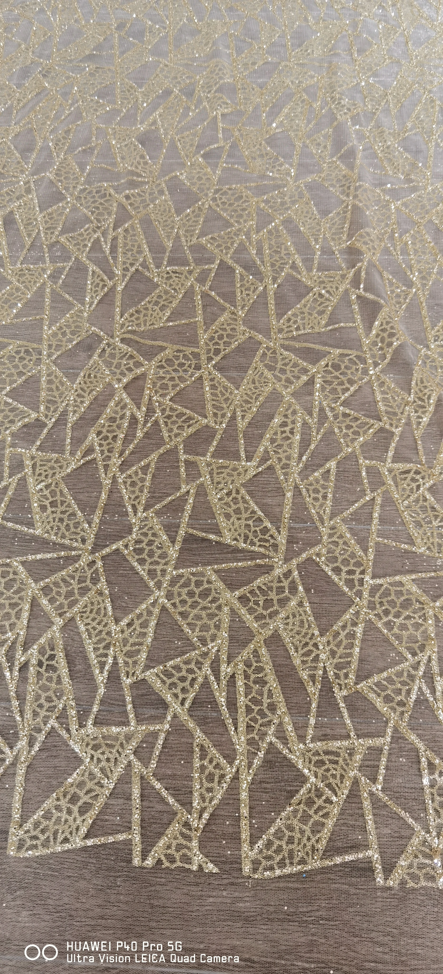 

High Quality Gold Color Embroidered Lace Fabric JRB-21.61605 with Sequins Beads for Bridal Dress Nigerian French Net Lace