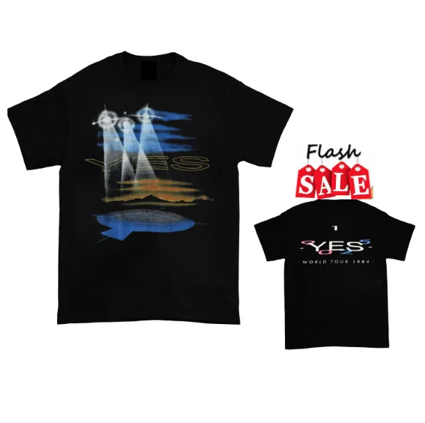

1984 Yes 90125 T-Shirt Tour Black Yes 99 Men Concert S-3xl Double Sided