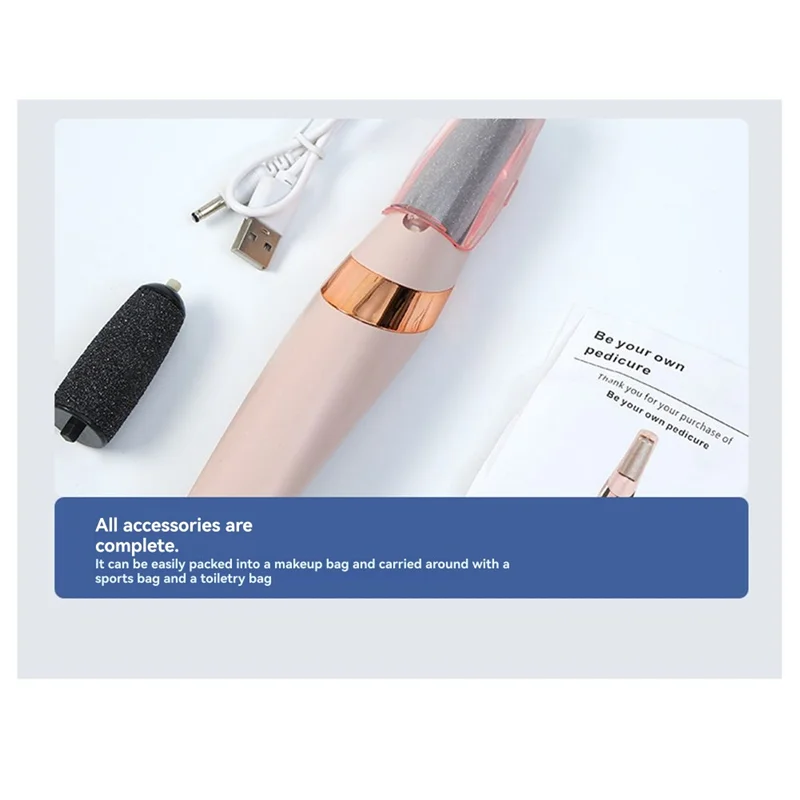 Автоматическая электрическая шлифовальная машинка для ног для легкого удаления мозолей и педикюра, перезаряжаемая и эффективная-A77G