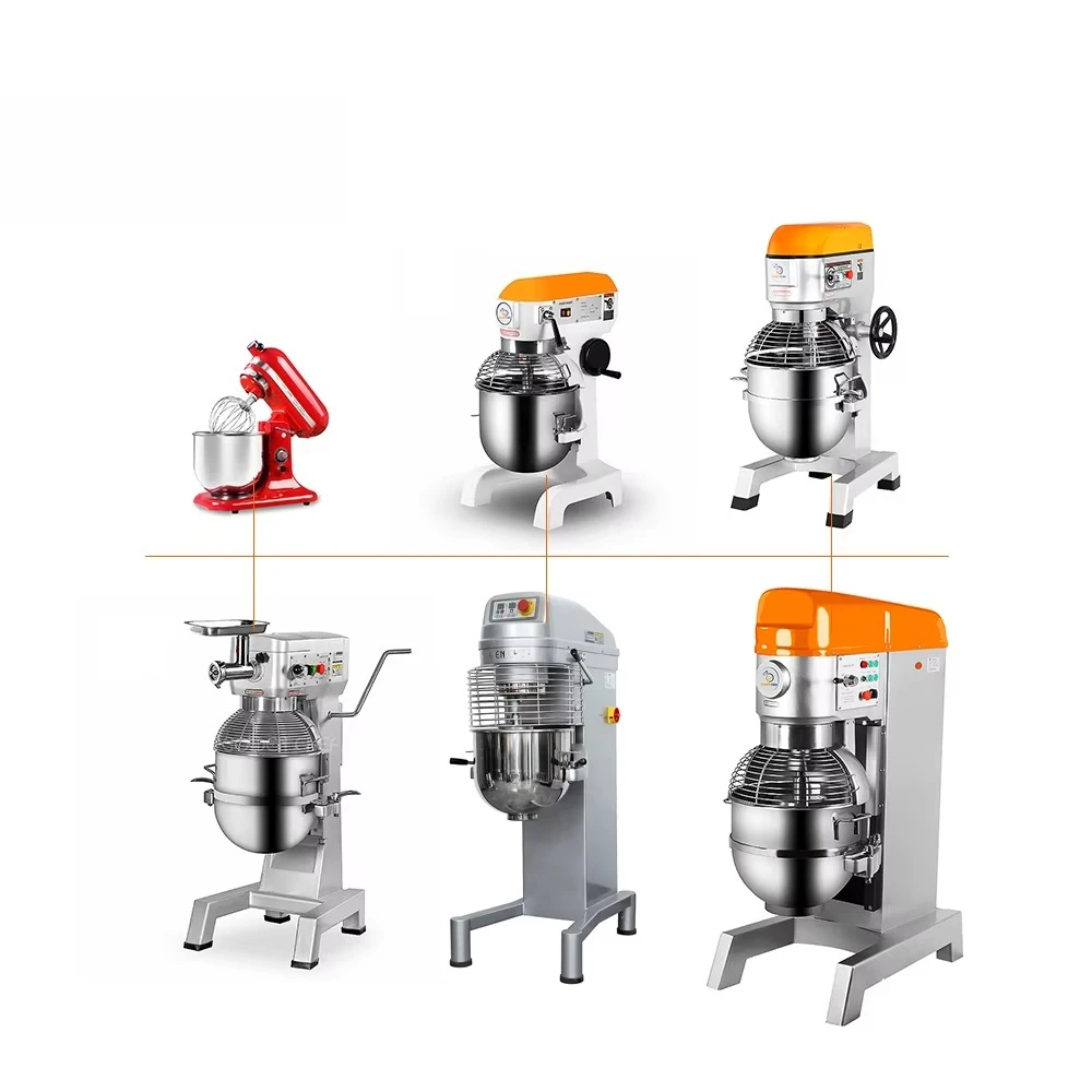 10l 15l 20l 30l 40l 50l 60l 80l 100l Planetary Mixer and Spiral Dough Mixer With Stainless Steel Commercial Food Mixer