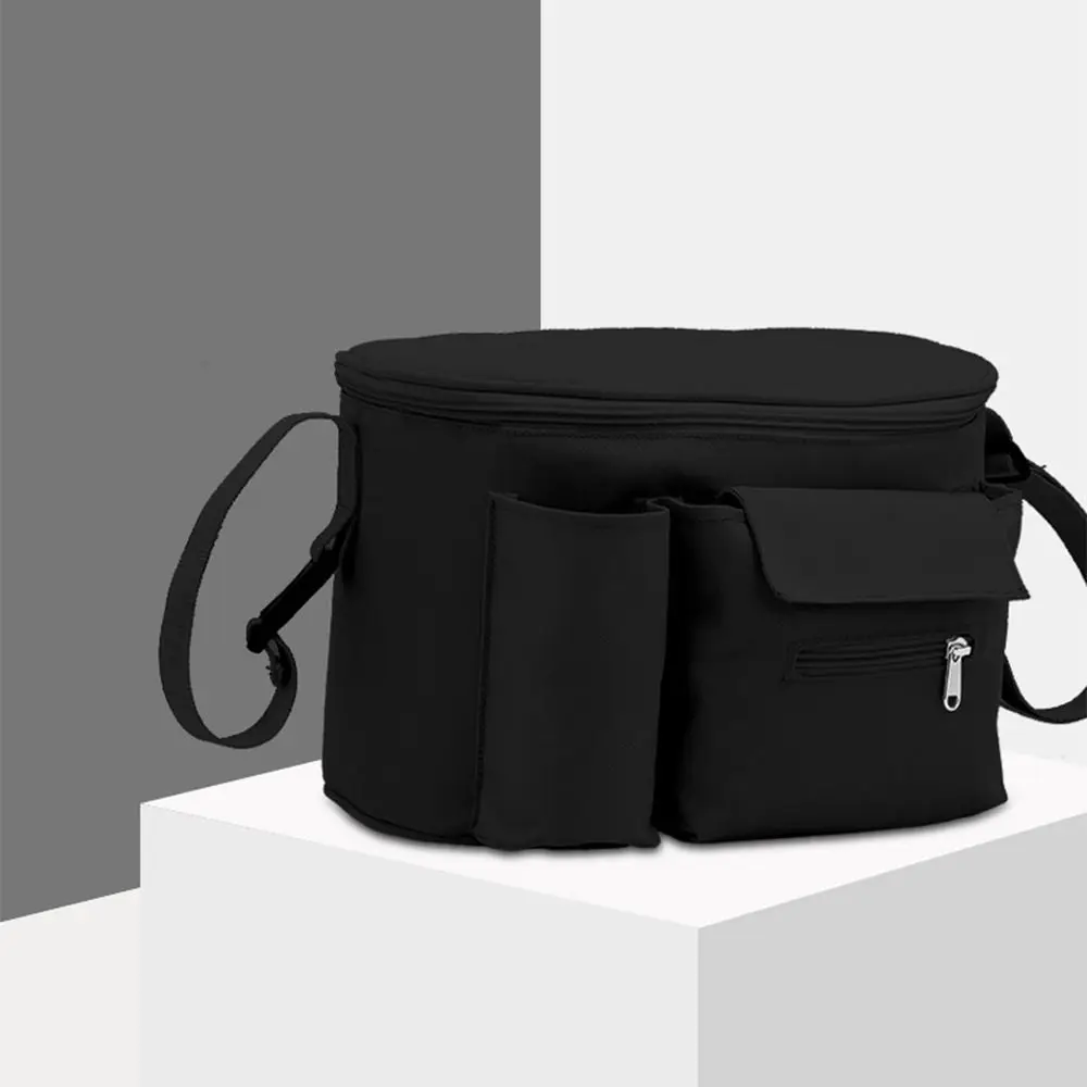 

Вместительная сумка для детской коляски из оксфордской ткани с мультяшным рисунком, органайзер для подгузников, портативная сумка для мамы с множеством карманов, для использования на улице