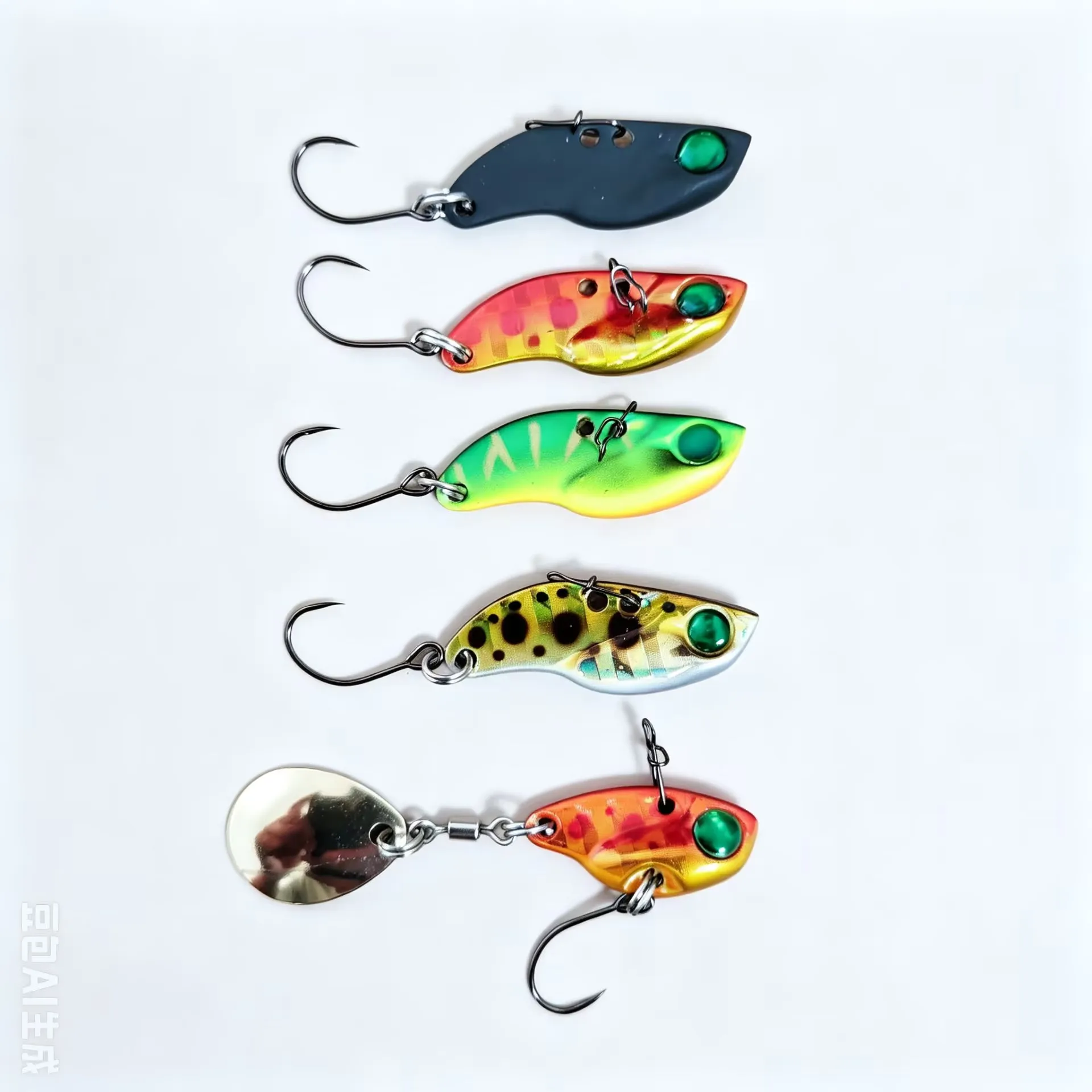 BassLegend Japan Ripple-Ash Metal VIB Tailspin Sinking Lipless Crankbait Bass Trout Lure Vibration Wobbler 30mm/2.5g 20mm/3.5g