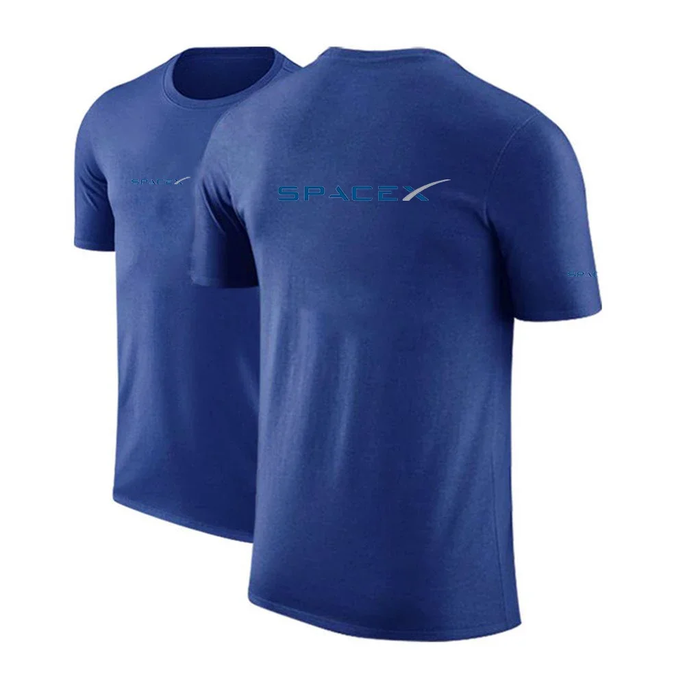 2024  Space X SpaceX Travel Summer Men Quick Dry ordinary Thin Short Sleeve Sport Fitness Running Breathable Sportswears