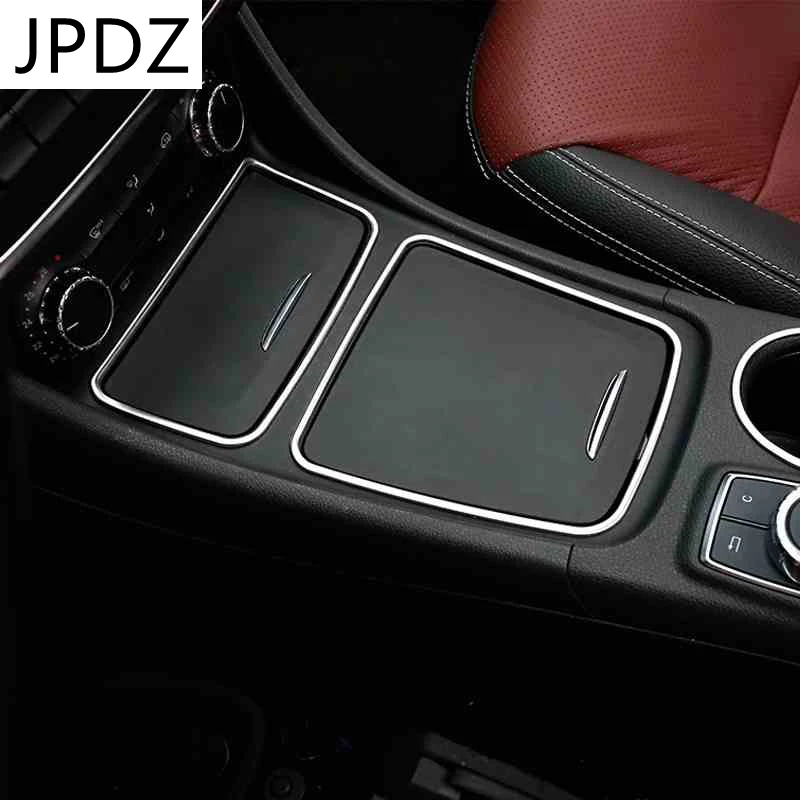 Car Center Console Ashtray Gear Shift Box Water Cup Holder Cover Trim strip Frame for Mercedes Benz A class CLA GLA W176 C117