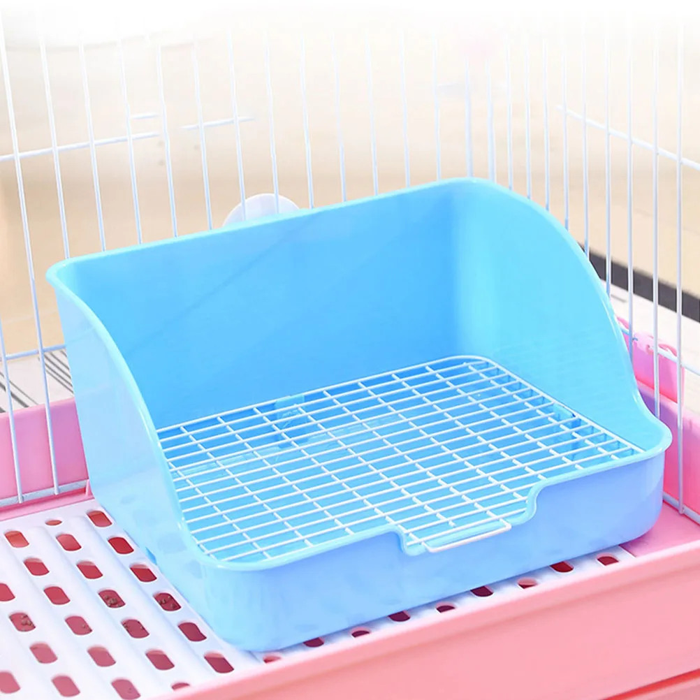 

Anti-spray Stool Rabbit Potty Small Animal Pet Toilet Bunny Litter Pan Universal Tray