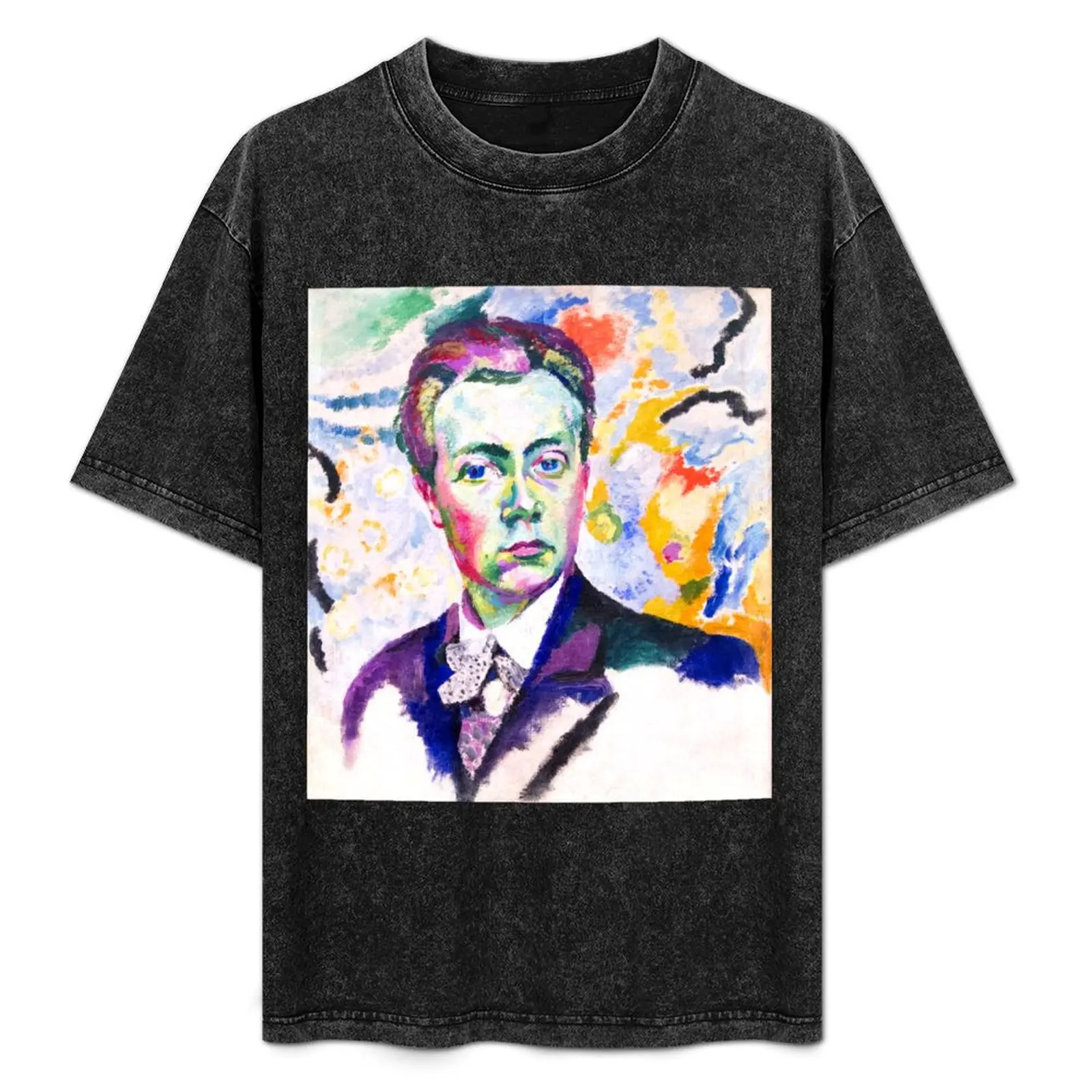 

Robert Delaunay - Self-Portrait T-Shirt kawaii clothes customs luxury designer T-shirts for men cotton