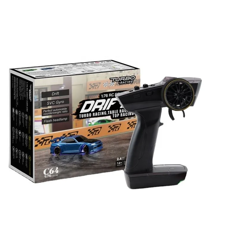 Turbo Racing Micro 1:76 Drift RC Car with Gyroscope Radio Control Toy RTR Mini Car for Kids and Adults Gtr 2026 New Trends
