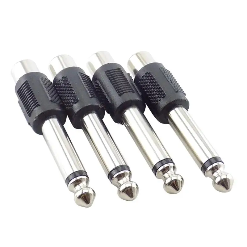 6.35mm 1/4 inch Male to RCA Female Adapter for Guitar Amplifier Headphone Dropship