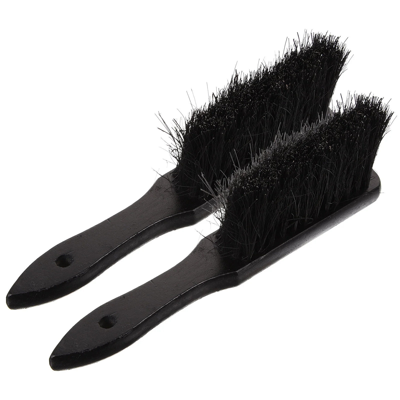 

2 Pcs High-definition Hole Cover European Style Cleaning Brush Bench Accessories Duster Stove Tabletop Fireplace Black Kitchen