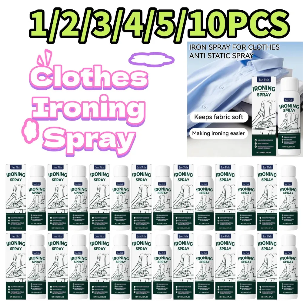 1/2/3/4/5/10PCS Clothes Ironing Spray Wrinkle Remover Fabric Smoothing No Iron Travel Daily Easy Shirt Care Refreshing Spray