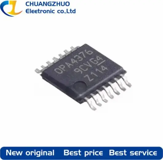 10Pcs    New original     OPA4376AIPWR     OPA4376     5.5MHz 0.2pA Quad TSSOP-14 Precision OpAmps