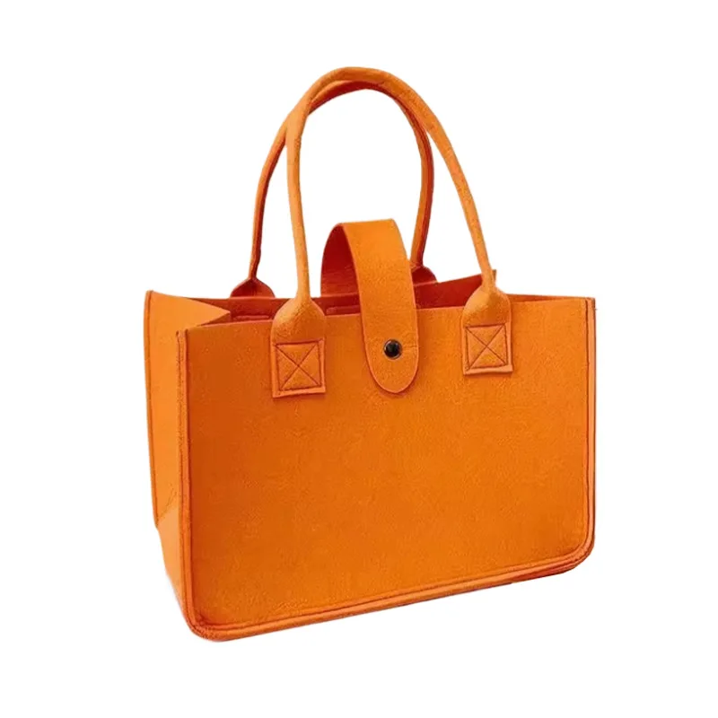 

Portable Large Capacity Baby Diaper Bag Felt Simple Solid Color Hand-held Mommy Bag Shopping Leisure Bag Mother Gift