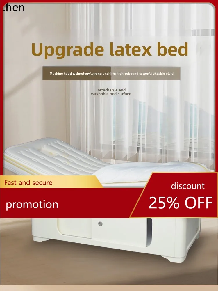 CZ Electric Beauty Salon Special Beauty Bed Massage Bed Solid Wood Bed with Chest Hole
