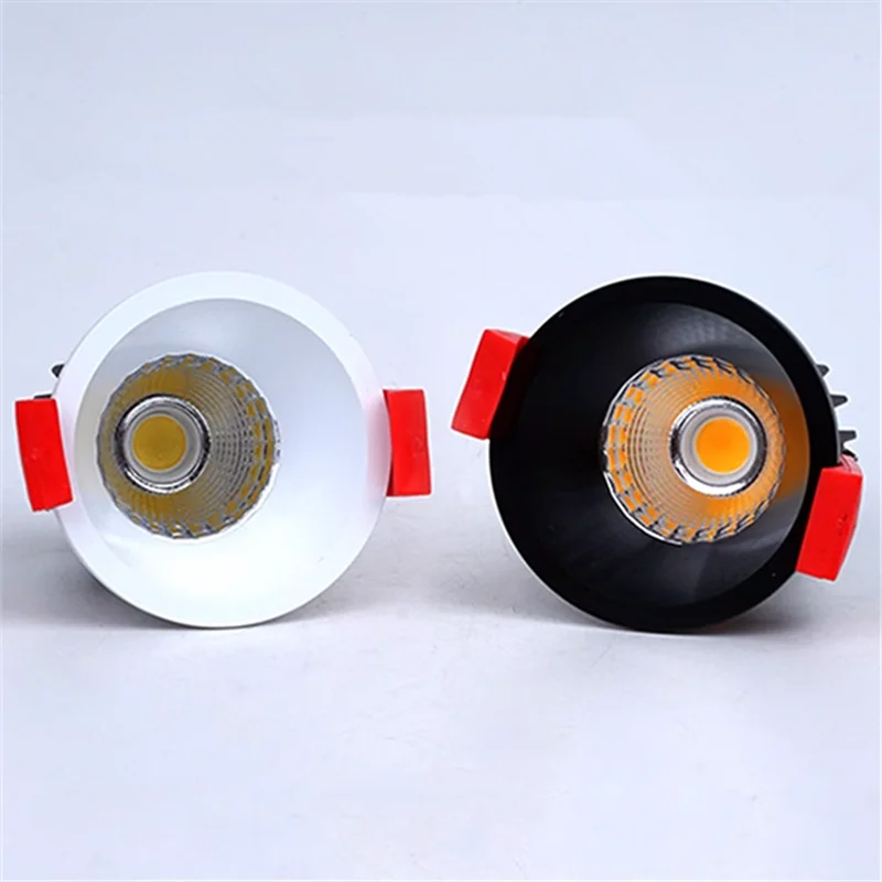 

Встраиваемая светодиодная лампа с антибликовым покрытием + драйвер AC90-260V, светильники с регулируемой яркостью COB 7W9W12W15W20W24W, алюминиевый потолочный светильник, точечный светильник для гостиной