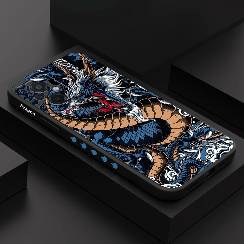 Roaring Dragon Phone Case For Xiaomi Poco M6 X6 F6 M5 M5S F5 X5 F4 X4 M4 F3 X3 M3 F2 X2 Pro C40 4G 5G GT Liquid Silicone Cover