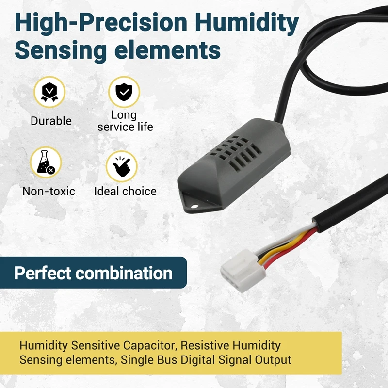 Temperature Humidity Probe Sensor Module 0-3V Module Replacement For AM1001 2001 With Case Wires With 2.54Mm Terminals