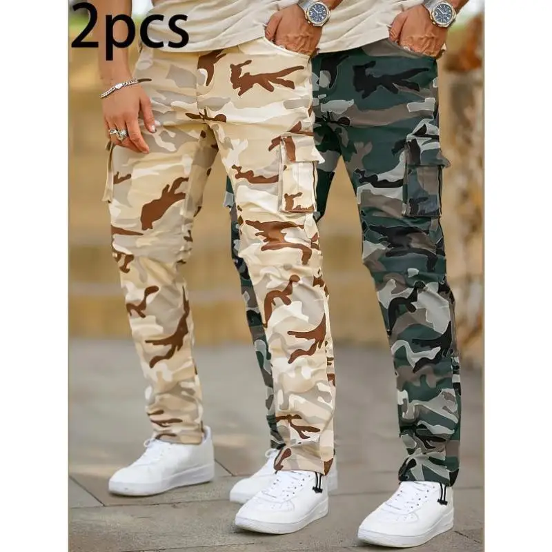 Nieuwe 2026 camouflage werkbroek Klassiek ontwerp Duurzame rechte pijpen PVC-materiaal ex Casual broek