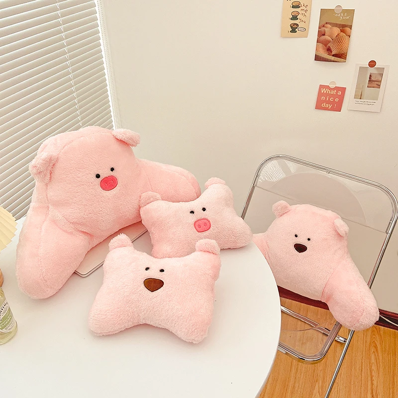 Kawaii Bear Pillow Stuffed Plush Seat Back Cushion Soft Chair Cushion Floor Throw Pillow Home Decor Gifts Cojines Decorativos