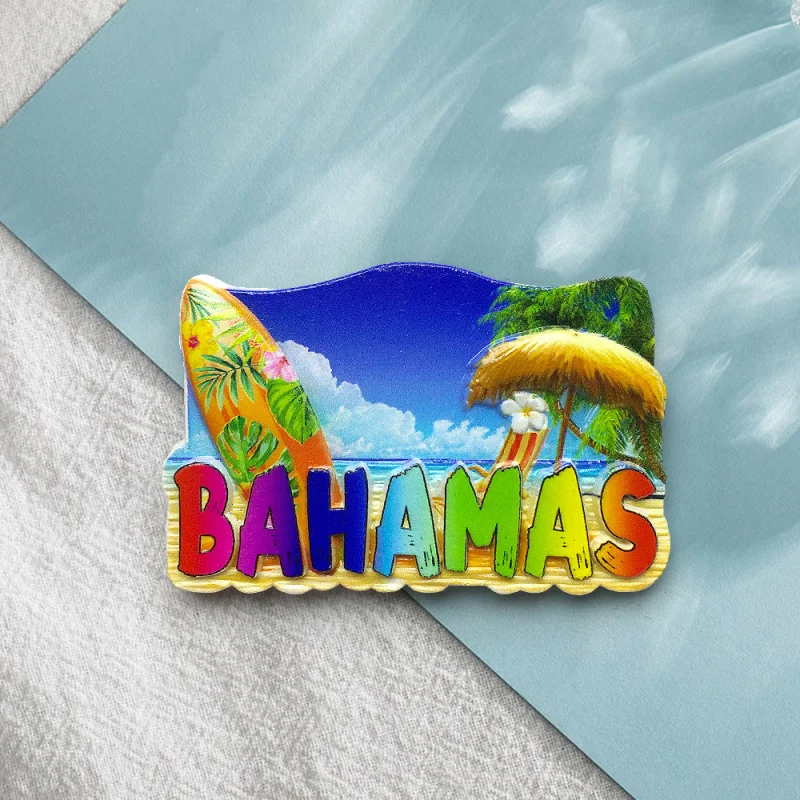 

Bahamas Beach Seaside Scenery Letter Refrigerator Magnet Personalized Creative Travel Souvenir Home Decoration