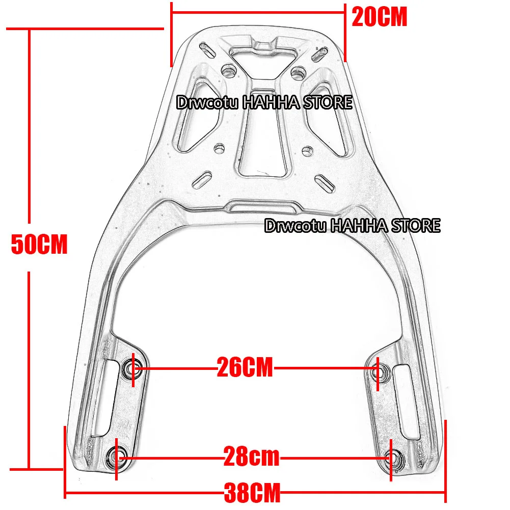 Motorbike Rear Seat Shelf Tail Box Tail Cargo Luggage Rack Bracket Carrier Support Rack Shelf For Niu NQiX 500/300/150/1000