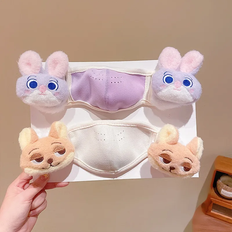 

Горячая цельная маска и чехол для ушей Disney Anime Zootopia 2, осенне-зимняя теплая маска с персонажем мультфильма для творчества