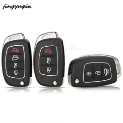 Jingyuqin 3 pulsanti Car Key Shell Hy20 Remote Key Uncut Blade Fob Shell per Hyundai Ix35 Ix45 Elantra Santa Fe senza lama