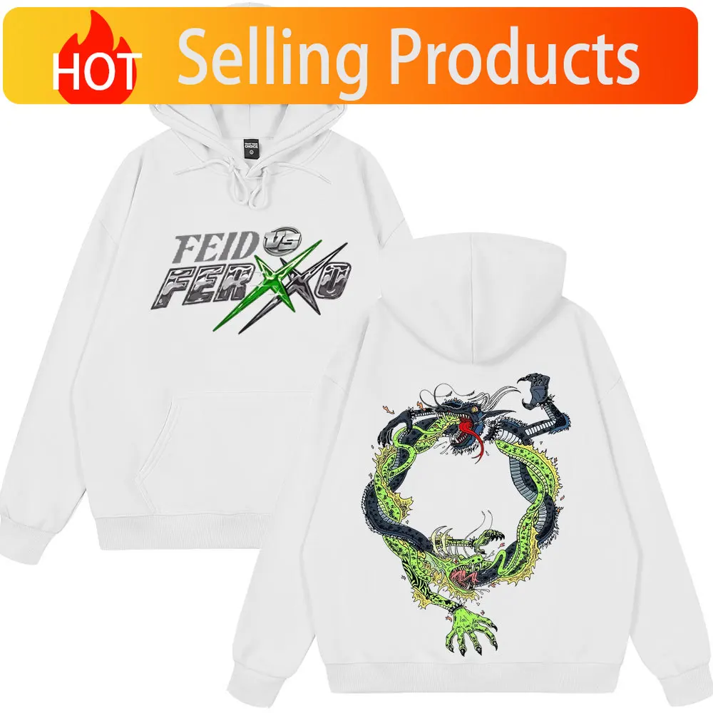 Rapper Feid VS Ferxxo Falxo Tour Hoodie Men Women Fashion Pullover Long Sleeves Hip-hop Casual Loose High Quality Sweatshirts