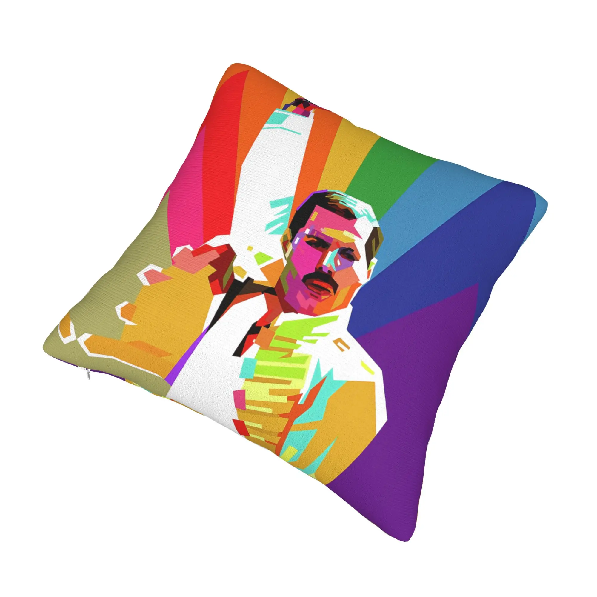 Luxury Freddie Mercury Cushion Cover 40x40cm Velvet  Pillow Case for Car Square Pillowcase Living Room Decoration