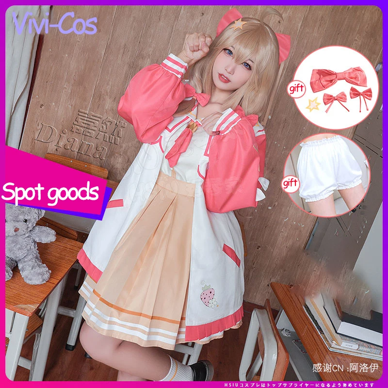 

Vivi-Cos Anime Vtuber A-SOUL Diana Cute Uniform Cosplay Halloween Women's Costume Role Play Party Carnival New S-XXL