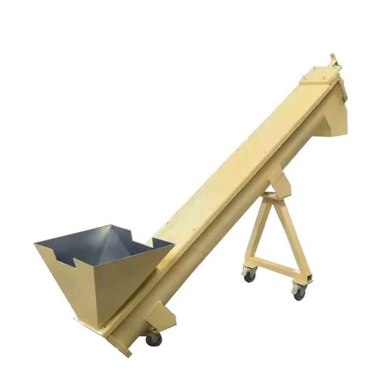 Inclined Transport Auger Screw Conveyor for Shavings and Wood Chips