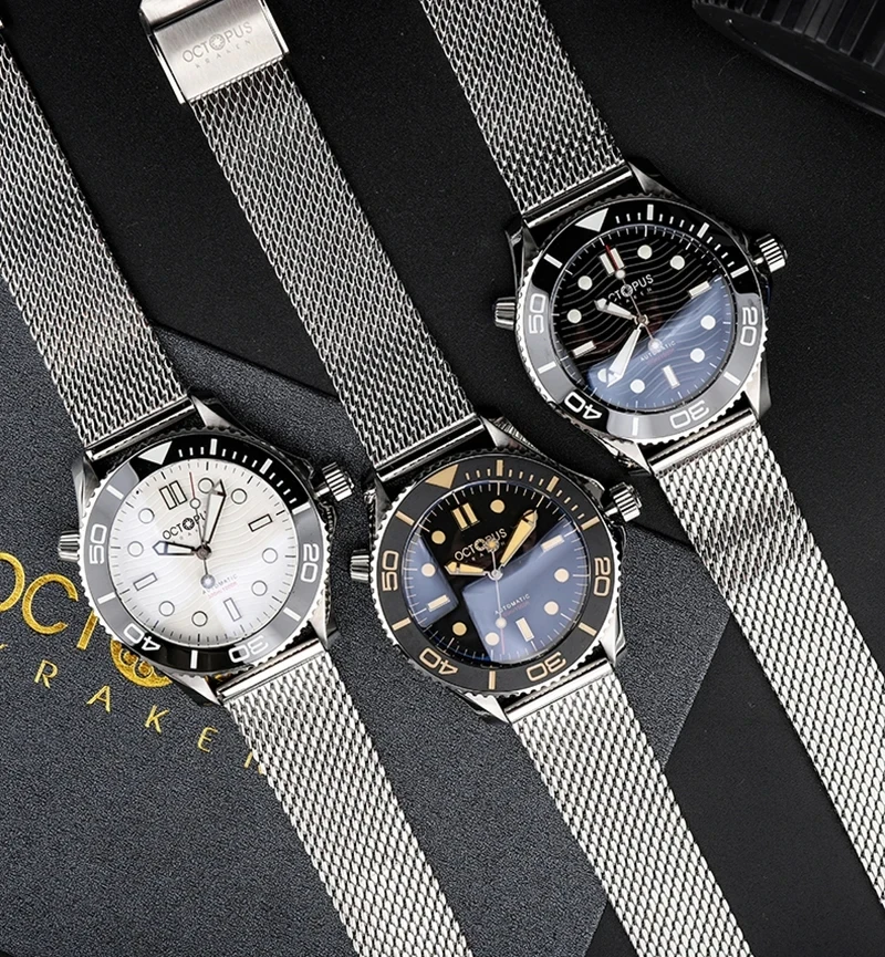 Octopus Kraken Retro Diving Fashion Men\'s Automatic Mechanical Watch Top Sapphire Waterproof 30Bar Night Light C3 Reloj Hombre