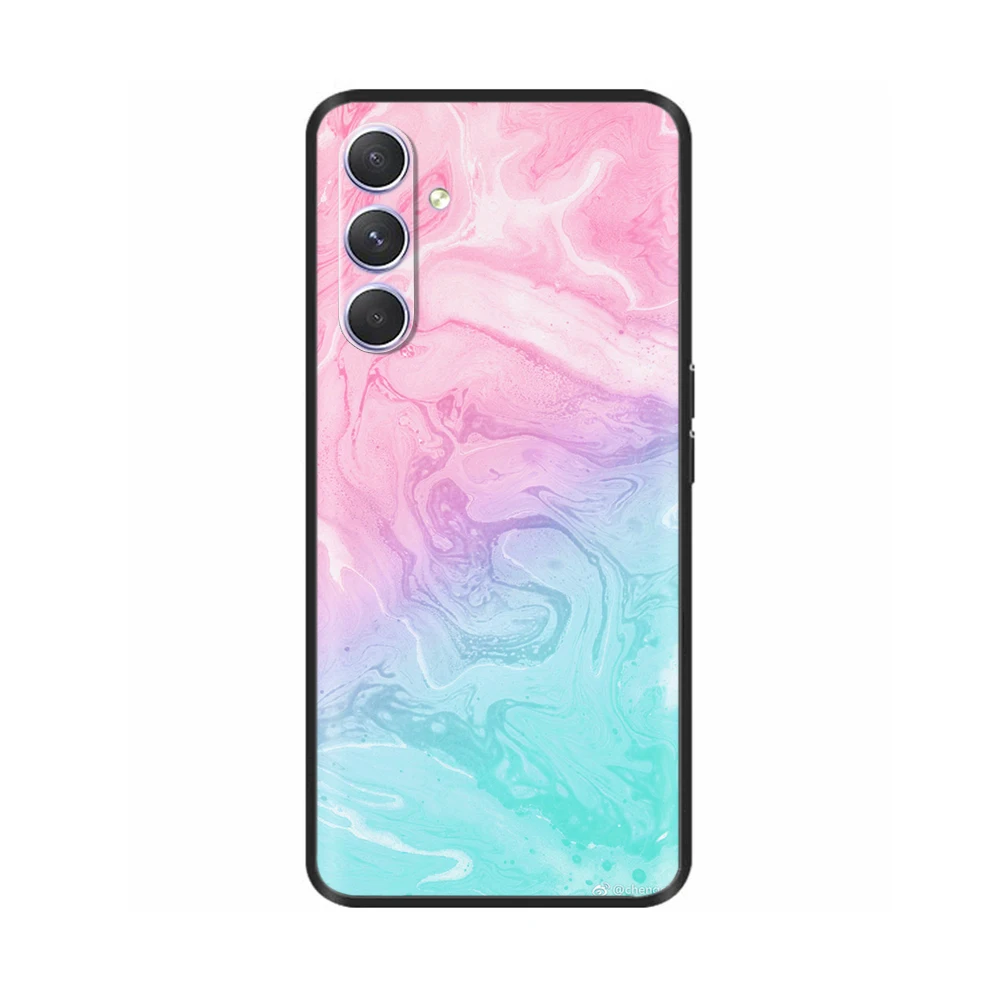 For Cover Samsung A15 Back Cover Flower Marble Soft TPU Silicone Fundas Phone Case For Samsung Galaxy A15 A 15 GalaxyA15 Cases