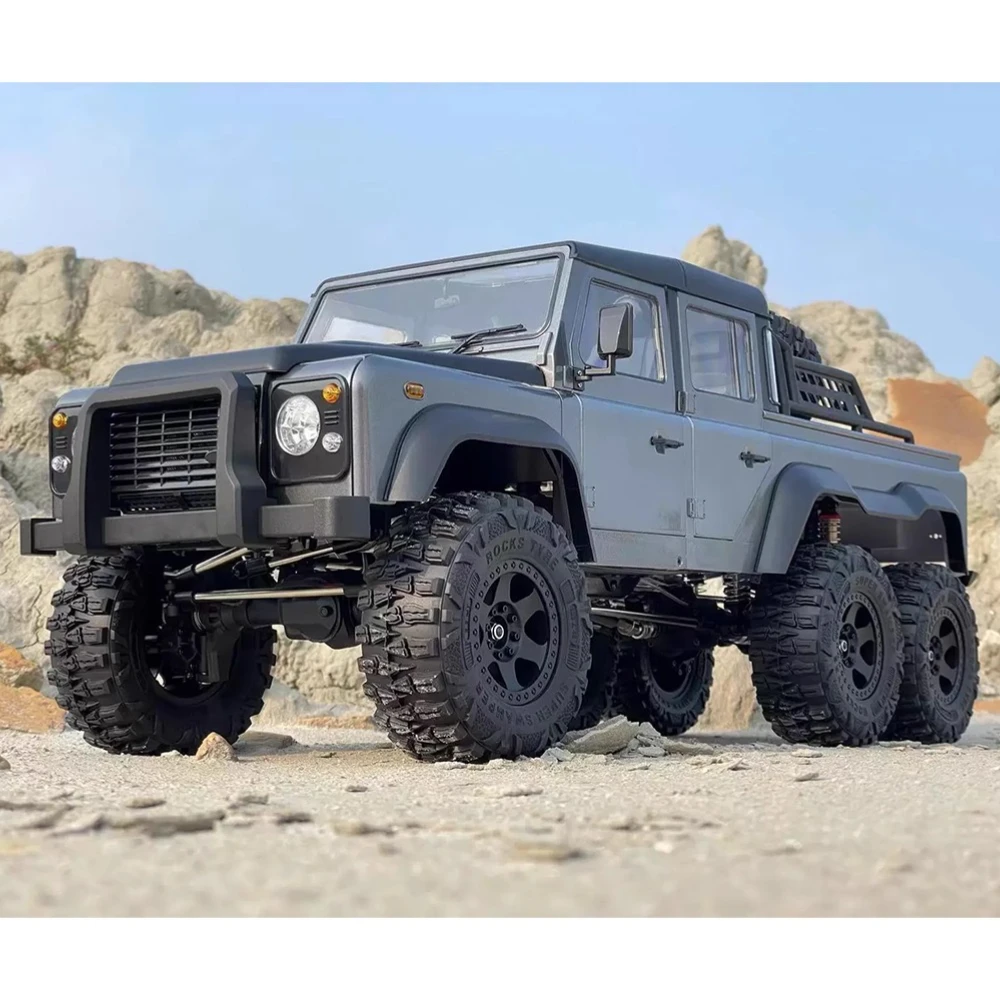 AXX6 1:10 coche de escalada con control remoto 6WD con cerradura diferencial puente de puerta de engranaje alto y bajo modelo de vehículo eléctrico de juguete